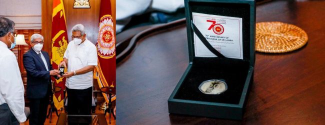 CBSL ISSUES COIN TO MARK 70TH ANNIVERSARY 