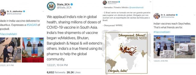 INDIA’S MASSIVE VACCINE DISTRIBUTION DRIVE COMMENDED GLOBALLY