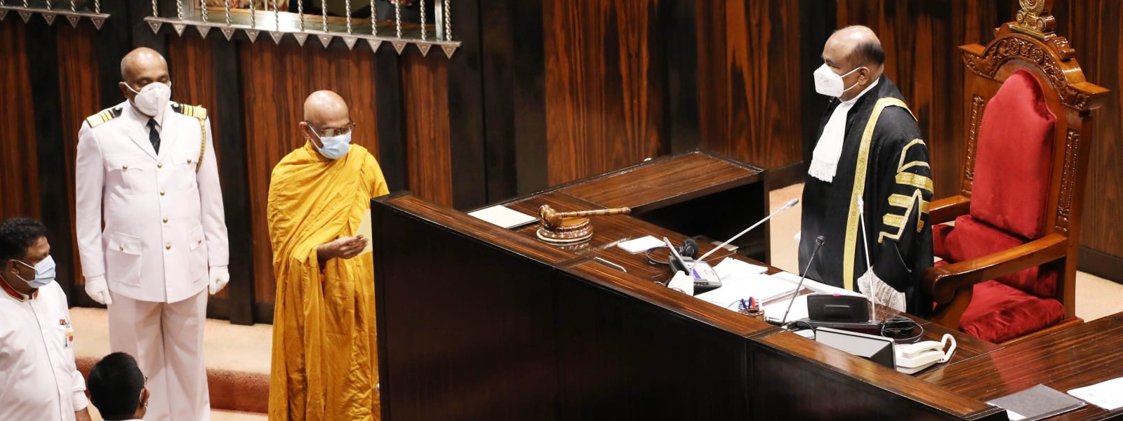 VEN. RATHANA THERO TAKES OATHS IN PARLIAMENT