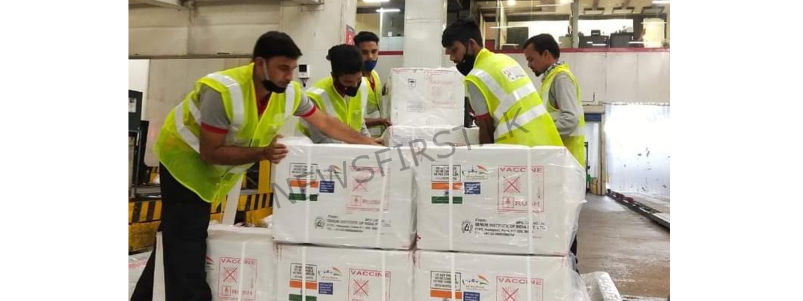 INDIA'S COVID VACCINE DONATION ARRIVES AT BIA