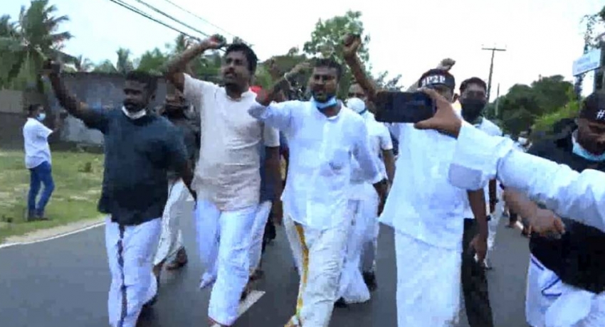 Protest seeking to resolve issues of Tamils