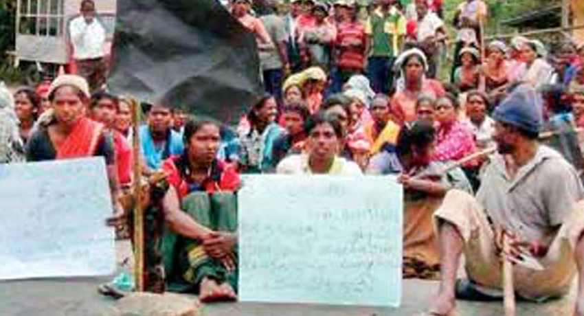 Estate Workers commence protests demanding for the Rs. 1000 daily wage
