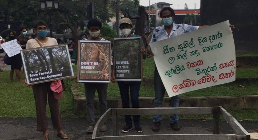 Protest against environmental destruction in Colombo