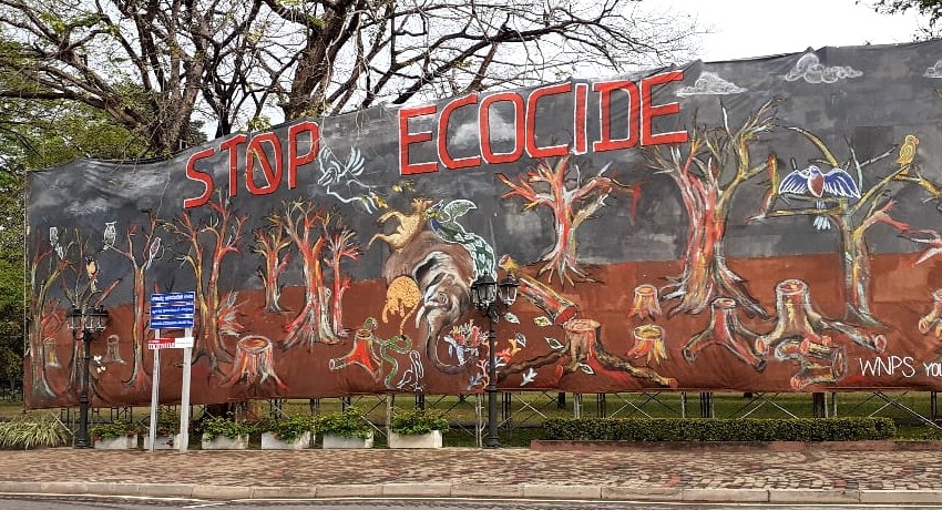 Activists stand ground against attempts to remove mural on environmental issues