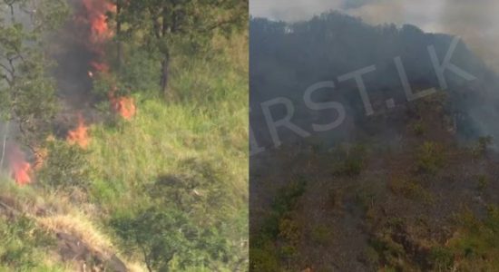 Ravana Ella forest reserve fire still continuing