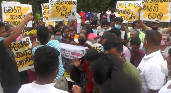 Kithulgala residents protest against deforestation