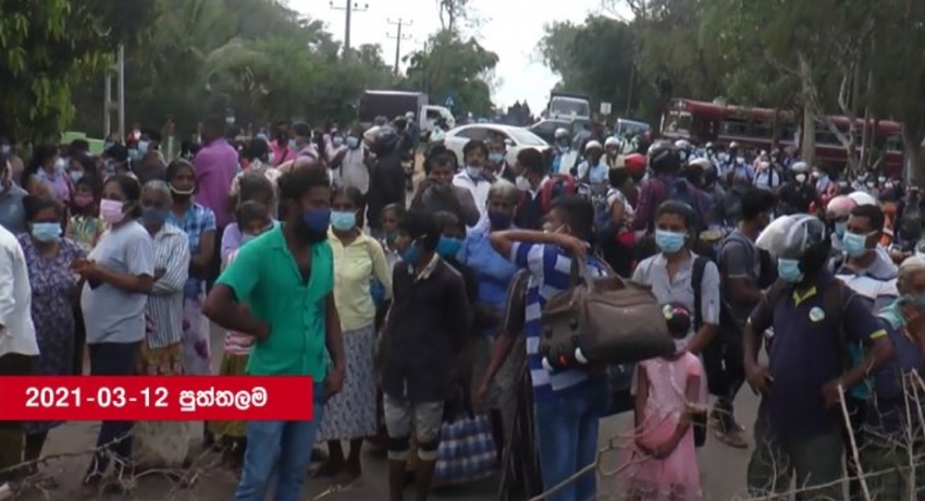 Protest in Puttlam after father of two mauled to death by wild elephant