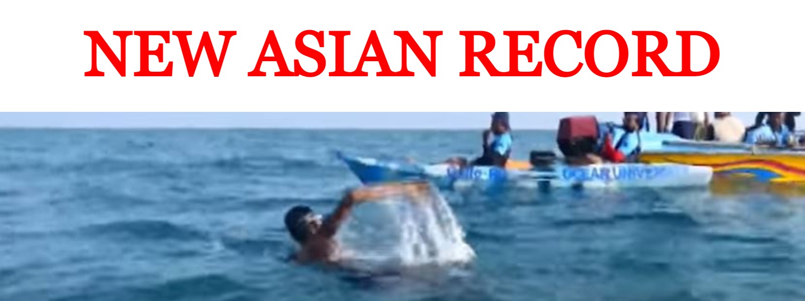 50 year old record falls, as Roshan swims across Palk Strain in record time