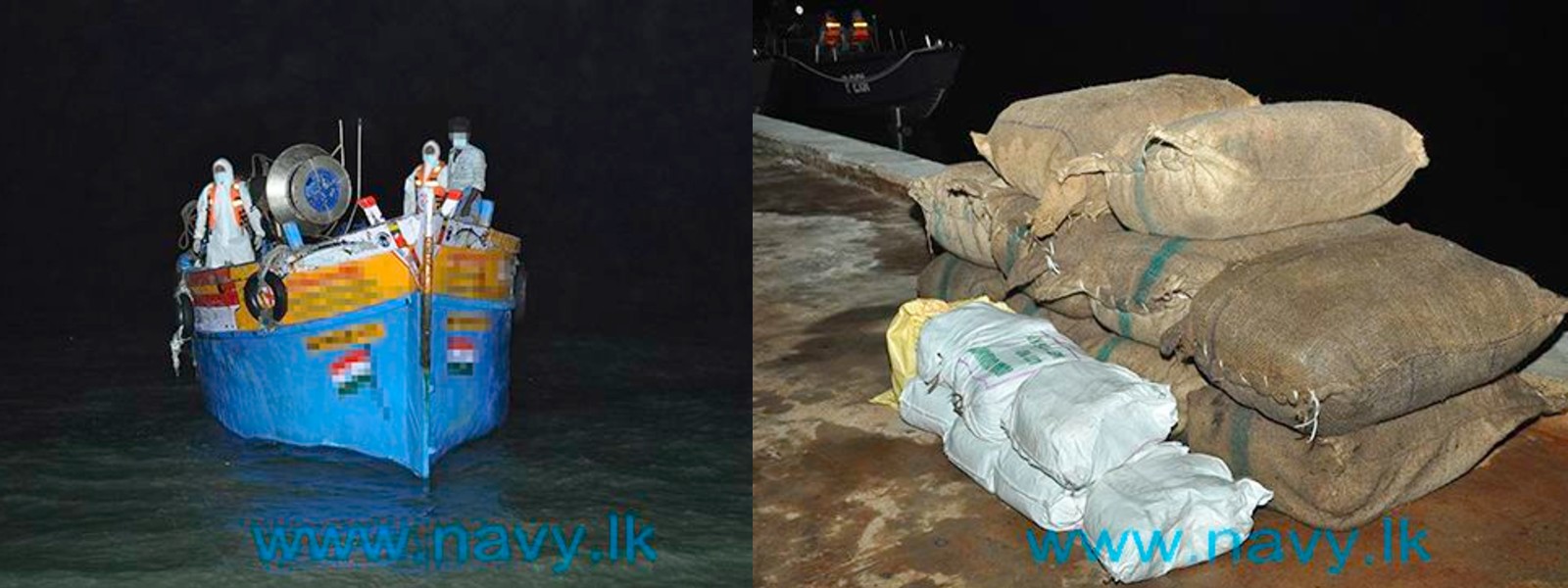 Navy seizes smuggled dried turmeric & cardamom