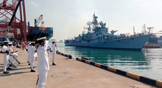 Indian Navy destroyer INS Ranavijay in Sri Lanka
