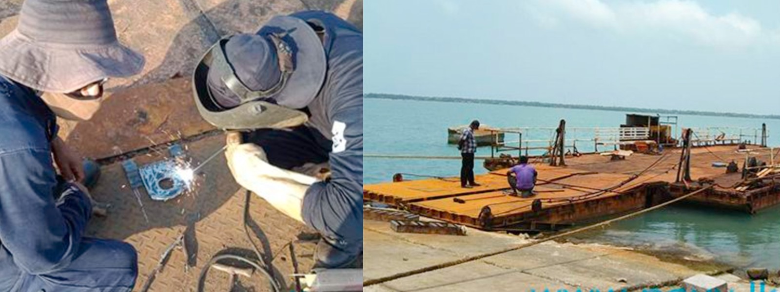 Navy fixes a defunct ferry connecting Punguduthivu and Nainativu