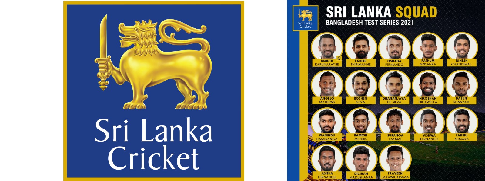 SLC announced squad for Bangladesh Test Series