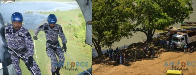 Sri Lanka Air Force & STF raid illegal sand mining operations