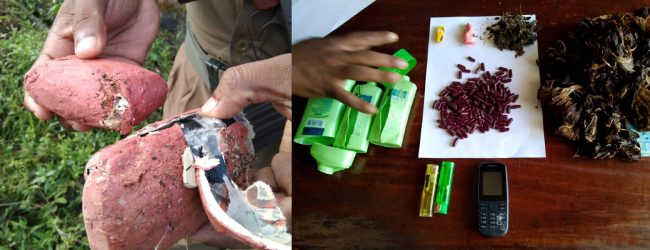 Illegal items thrown over prison walls, seized