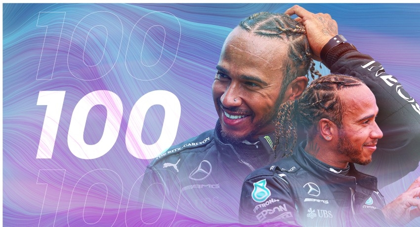 Hamilton beats Verstappen to take 100th career pole in Spain