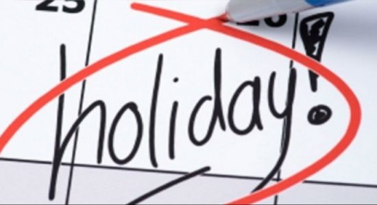 Special Government Holiday Next Week