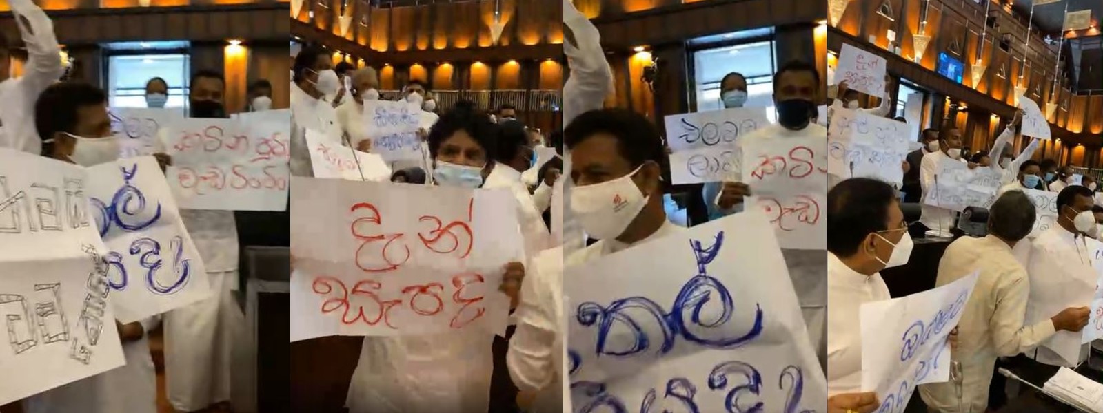 Opposition protests inside parliament against fuel hike