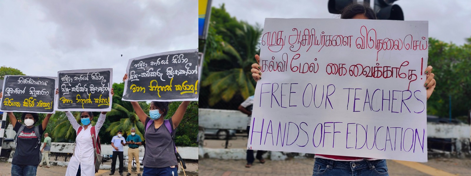 Protests in Colombo demand release of detained activists & against KDU Act