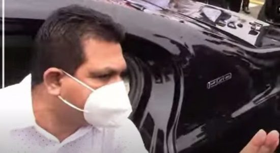 Nissanka Senadhipathi turned away by protestors