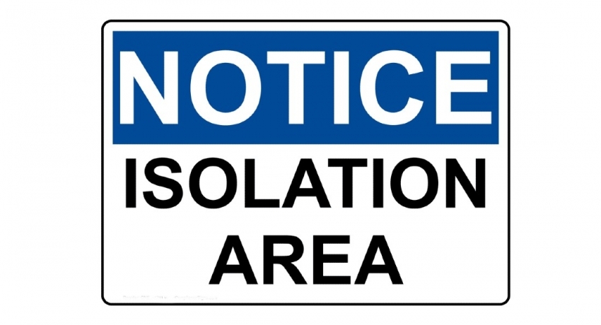 Isolation notice for Friday (09)