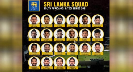 Sri Lanka squad named for SLvSA 