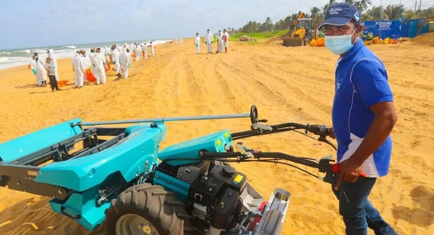 Sri Lanka receives state-of-the-art Beach Cleanup machines to remove X-Press Pearl plastic waste