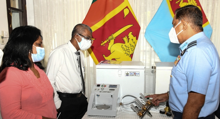 Air Force hands over Heated Humidified Oxygen Therapy Units to Karapitiya