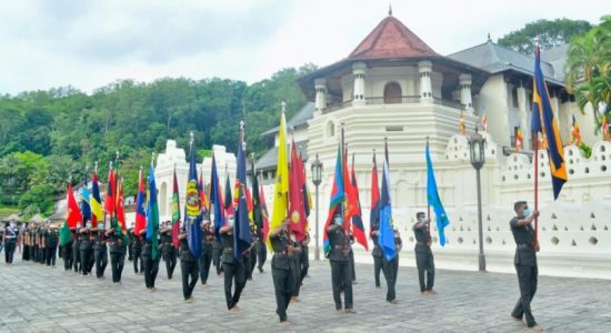 Army Flags blessed at Temple of the Tooth