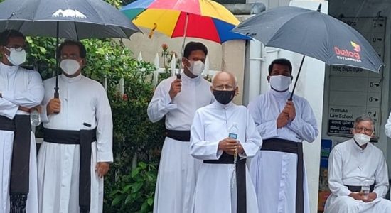 Priests protest in support of Rev. Fr. Cyril Gamini