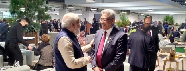 President meets Modi during COP26 in Glasgow
