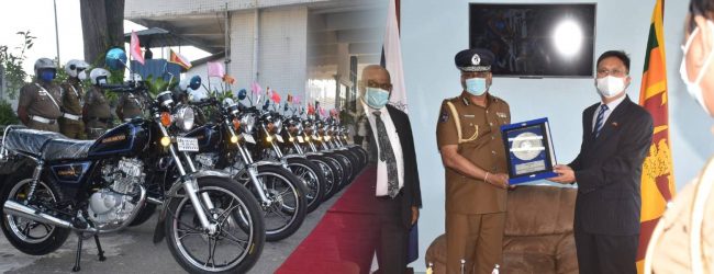 Chinese Ambassador gifts ten motorcycles to Police