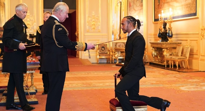 Sir Lewis Hamilton knighted for his services to Motorsport.