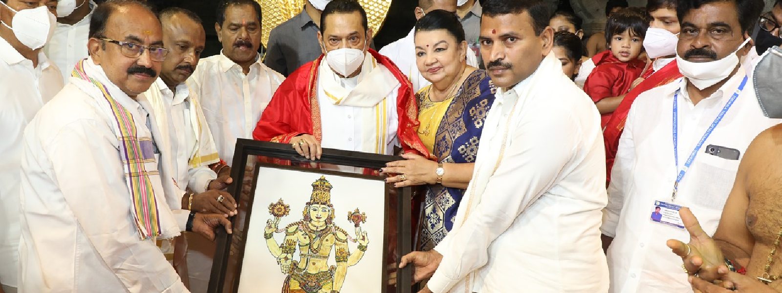 PM Rajapaksa Worships at Lord Venkateswara Temple
