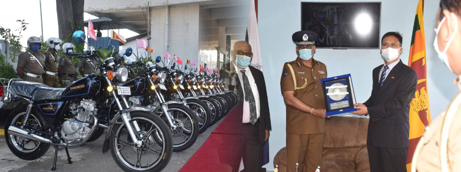Chinese Ambassador gifts ten motorcycles to Police