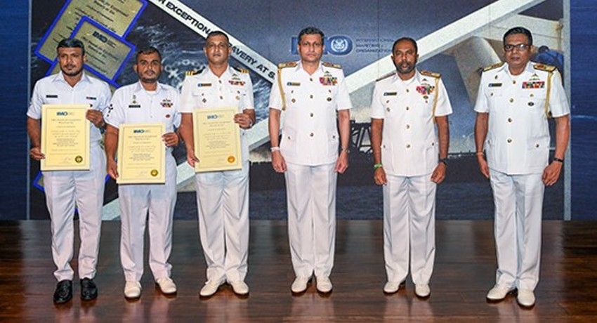 Four naval personnel recognized by IMO for their bravery at sea