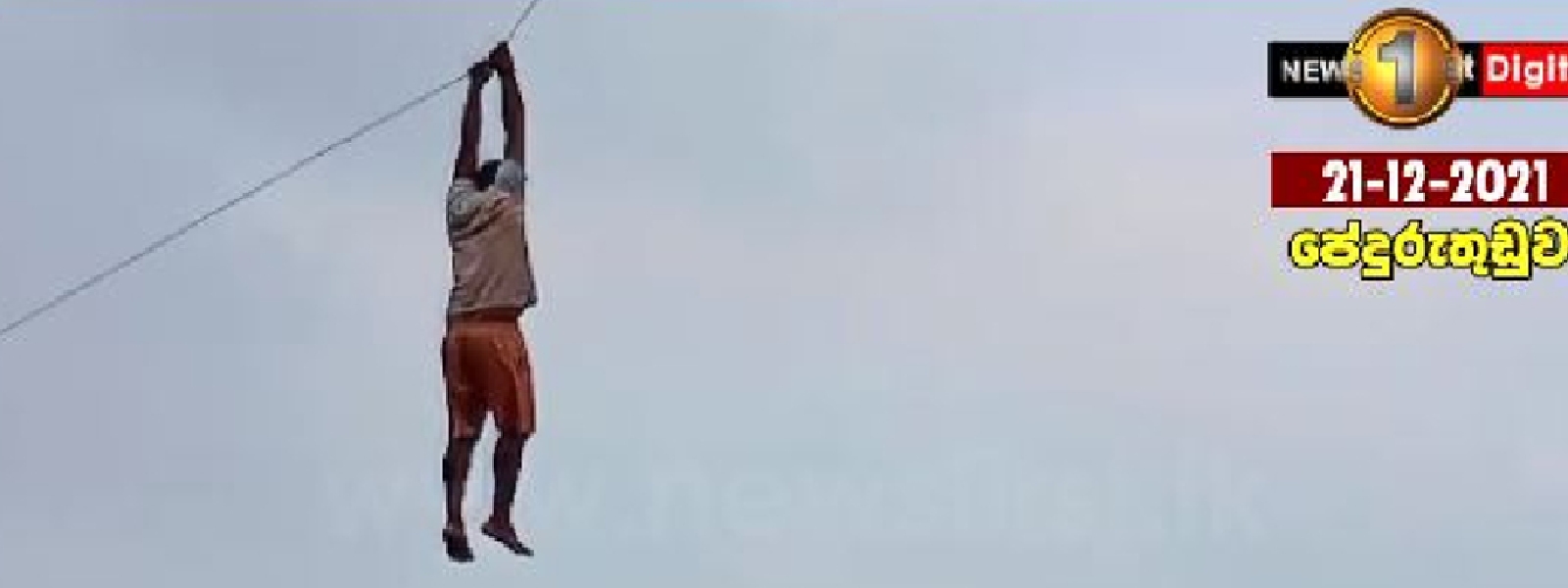 Young man hangs for dear life, as kite tries to take him away