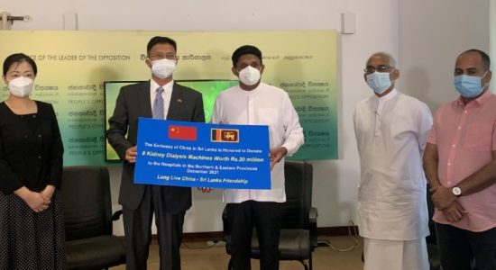 Chinese Embassy donates Rs. 20Mn worth dialysis machines to hospitals