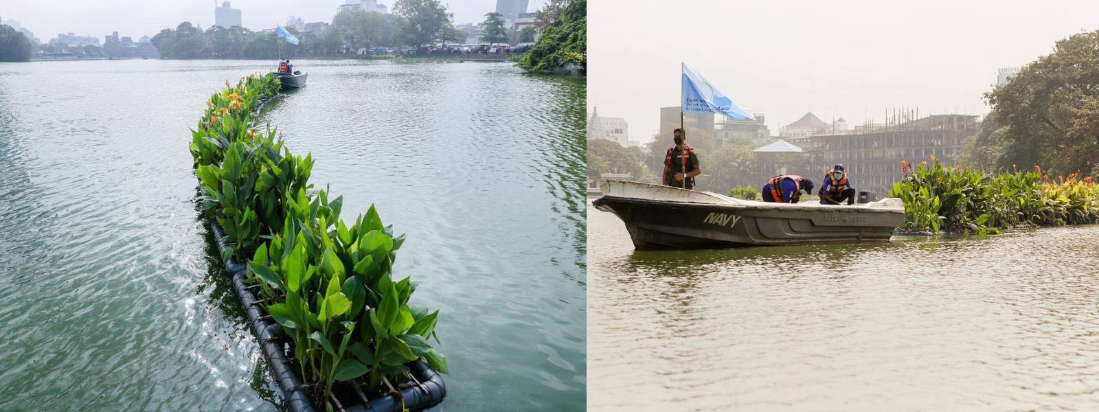 “Ecological floating islands” released to clean-up Beira Lake