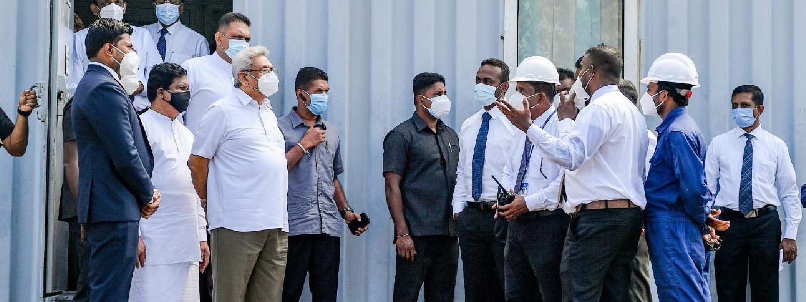 President Rajapaksa in Kerawalapitiya to inspect Litro Gas Terminal