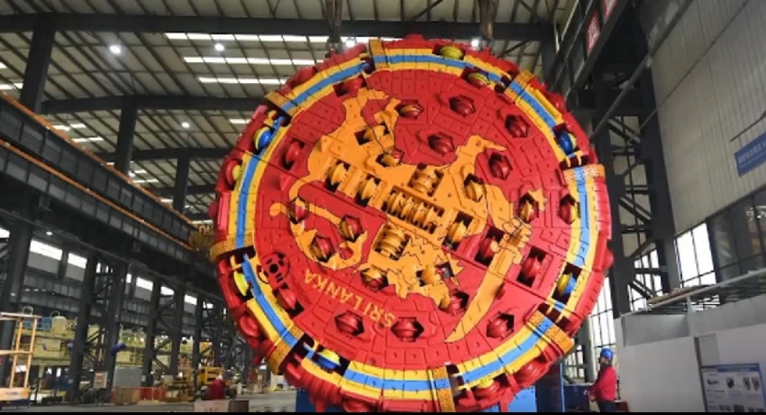 China manufactures giant tunnel boring machine for Sri Lanka