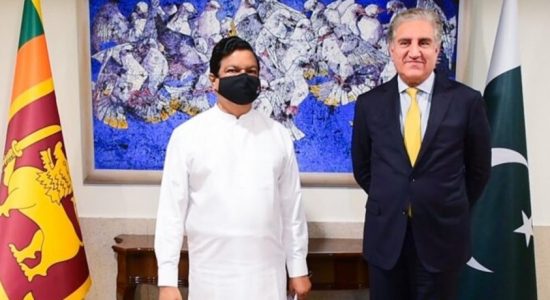 Bandula meets Pakistan’s Qureshi on boosting bilateral, economic ties