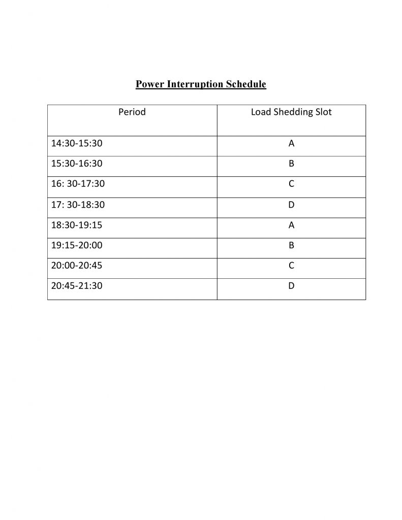 Power Cut schedule released Find out what time you will experience an outage