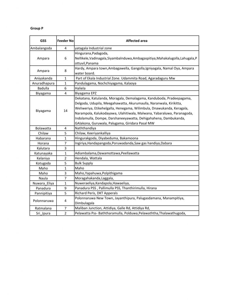 Power Cut schedule for Wednesday (23), made easy