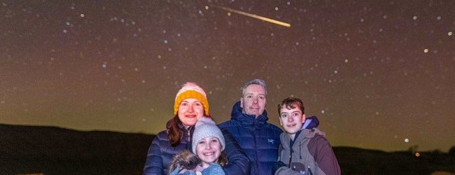 Northumberland shooting star caught on a photo