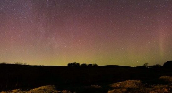 Northumberland shooting star caught on a photo
