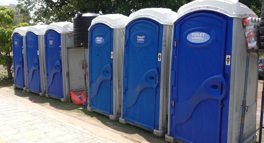 Portable toilets for Occupy Galle Face protest, but will be taken away?