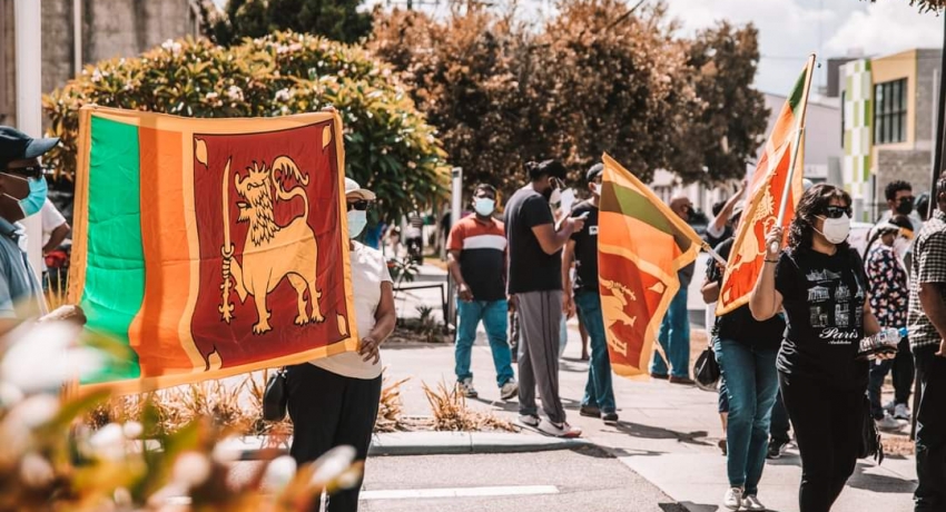 (PICTURES) Sri Lankans overseas protest against country’s crisis