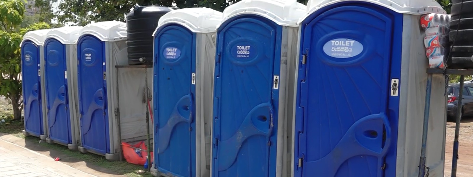 Portable toilets for Occupy Galle Face protest, but will be taken away?