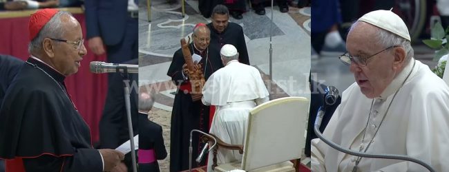 Pope Francis & Cardinal attend holy mass to remember those who died in the 2019 Easter Attacks