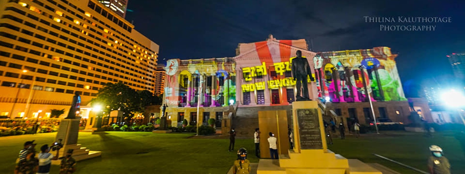 Projection mapping lights up President's Office